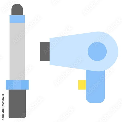 Hairstyling tool icon, Supermarket and Shopping mall related vector