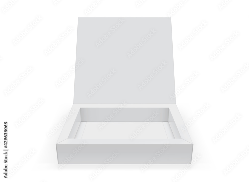square box isolated on white background vector mock up square box isolated on white background vector mock up