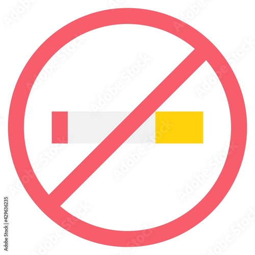 Smoking ban icon, Supermarket and Shopping mall related vector