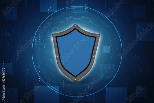 3d illustration Security concept - shield © deepagopi2011