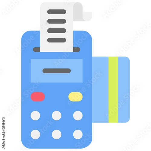 EDC machine icon, Supermarket and Shopping mall related vector