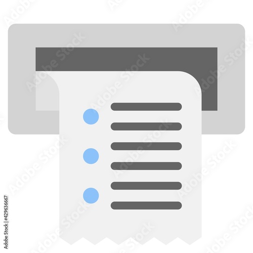 Receipt icon, Supermarket and Shopping mall related vector