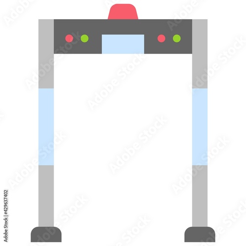 Metal Detector Door icon, Supermarket and Shopping mall related vector