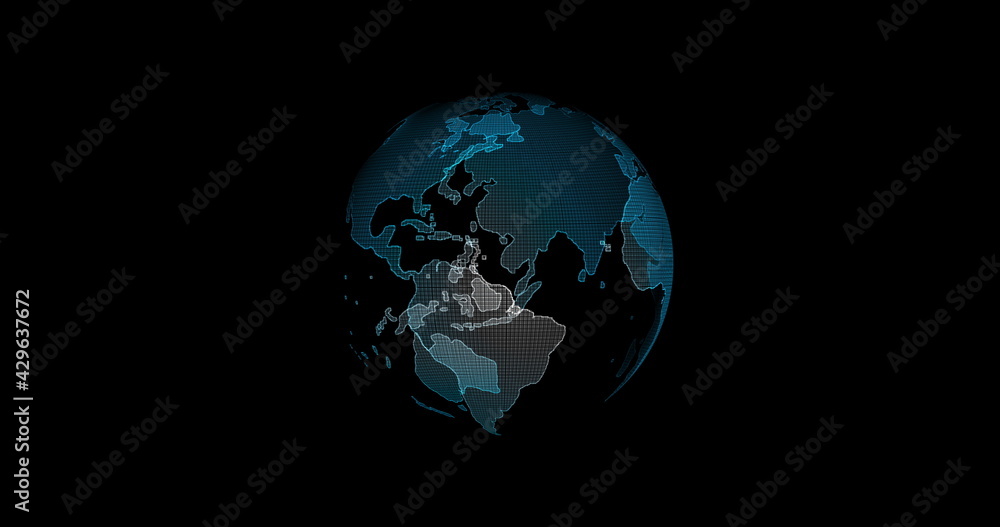 Digital earth rotating,Concept 3d animation social future technology abstract business scientific global network,animation digital grid data communication technology background. Digital earth rotating,Concept 3d animation social future technology abstract business scientific global network,animation digital grid data communication technology background.
