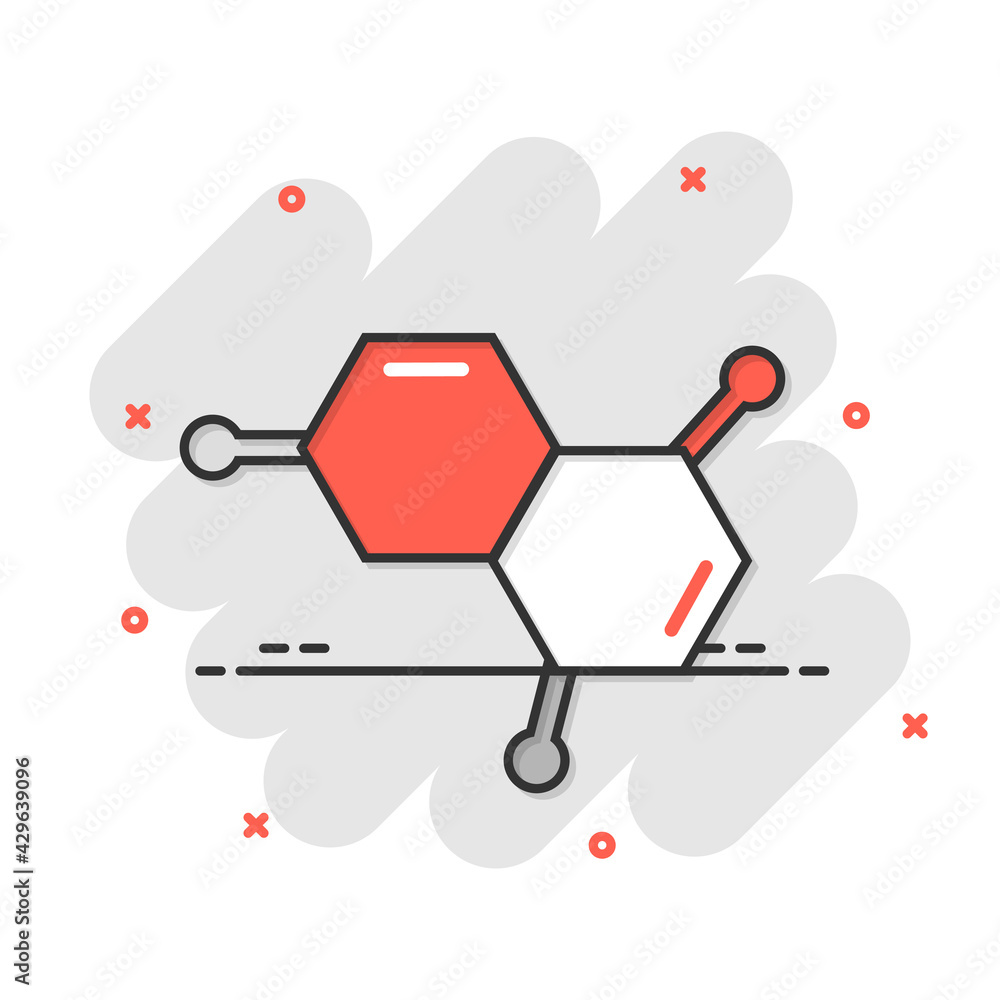 Science icon in comic style. Dna cell cartoon vector illustration on white isolated background. Molecule evolution splash effect business concept. Science icon in comic style. Dna cell cartoon vector illustration on white isolated background. Molecule evolution splash effect business concept.