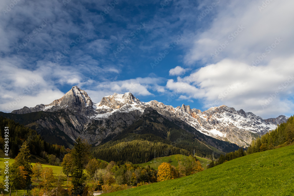 Autumn Austrian Alps nearby Bischofshofen