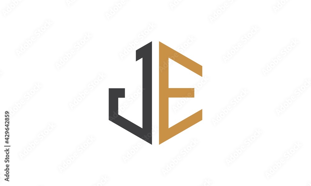JE and EJ or J and E Abstract Letter Mark Logo Template for Business