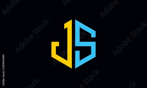 JS and SJ or J and S Abstract Letter Mark Logo Template for Business