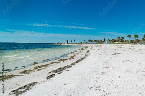 Beautiful beach and the Gulf of Mexico located at Tarpon Springs,Florida