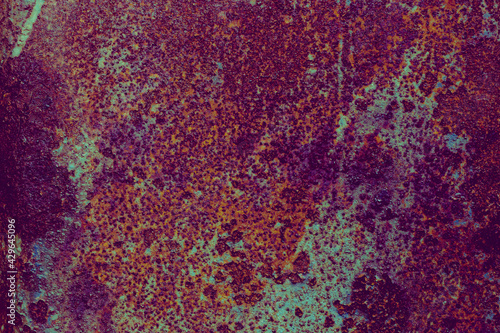The background of rusty iron plate texture.Do the color scheme as punk pink.