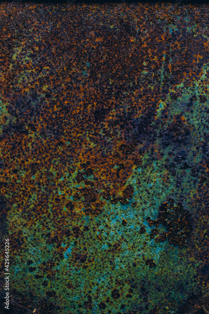 The background of rusty iron plate texture.