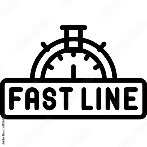 Fast lane icon, Supermarket and Shopping mall related vector