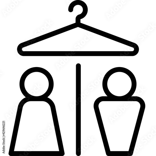 Changing room icon, Supermarket and Shopping mall related vector