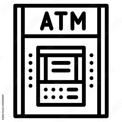 ATM icon, Supermarket and Shopping mall related vector