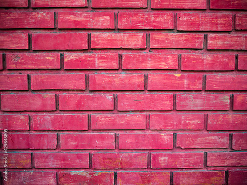 Wallpaper Mural Red brick wall background with vignette effect Torontodigital.ca