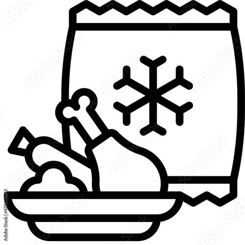 Frozen food icon, Supermarket and Shopping mall related vector
