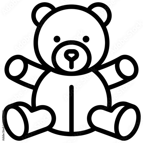 Teddy bear icon, Supermarket and Shopping mall related vector