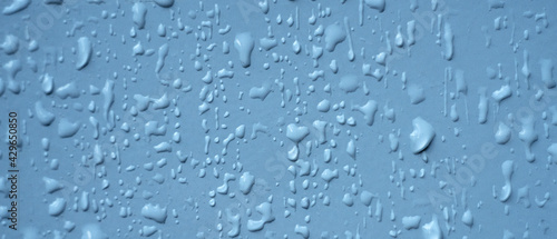 Wallpaper Mural Raindrops on a white metal wall Torontodigital.ca
