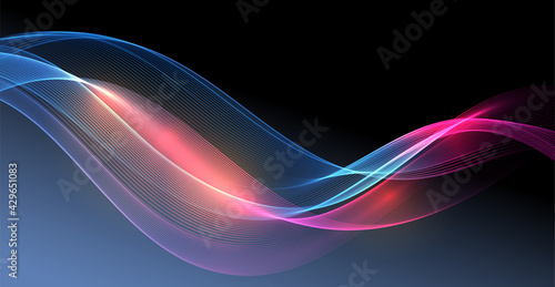 Abstract technology background with equalizer light effect.