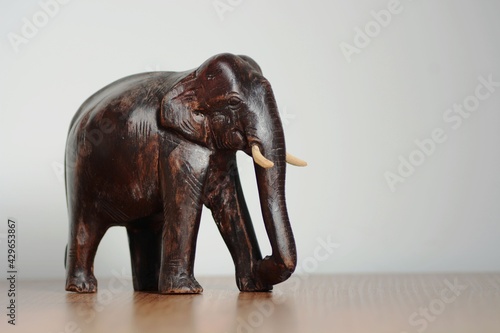 Wooden Indian elephant.