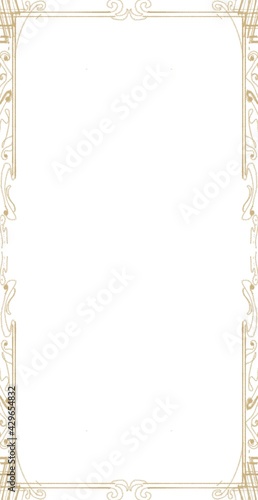 frame for textwith ornament gold background wallpaper