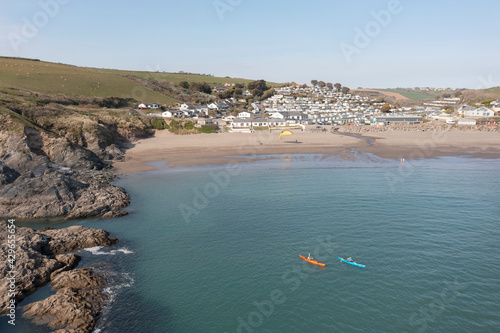 The beach at Challaborough, South Devon. UK. photo