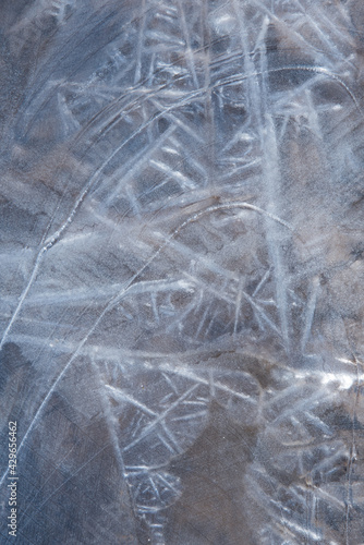 View from above. Frozen surface. Structure, natural abstract background