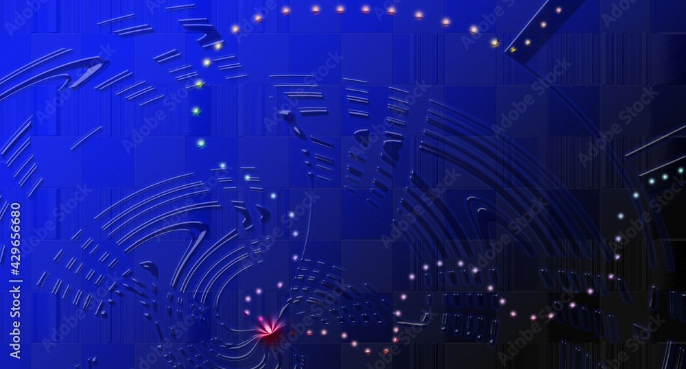 Obraz premium circuit board background,Shield Lock on digital screen,Technology backgrounds,