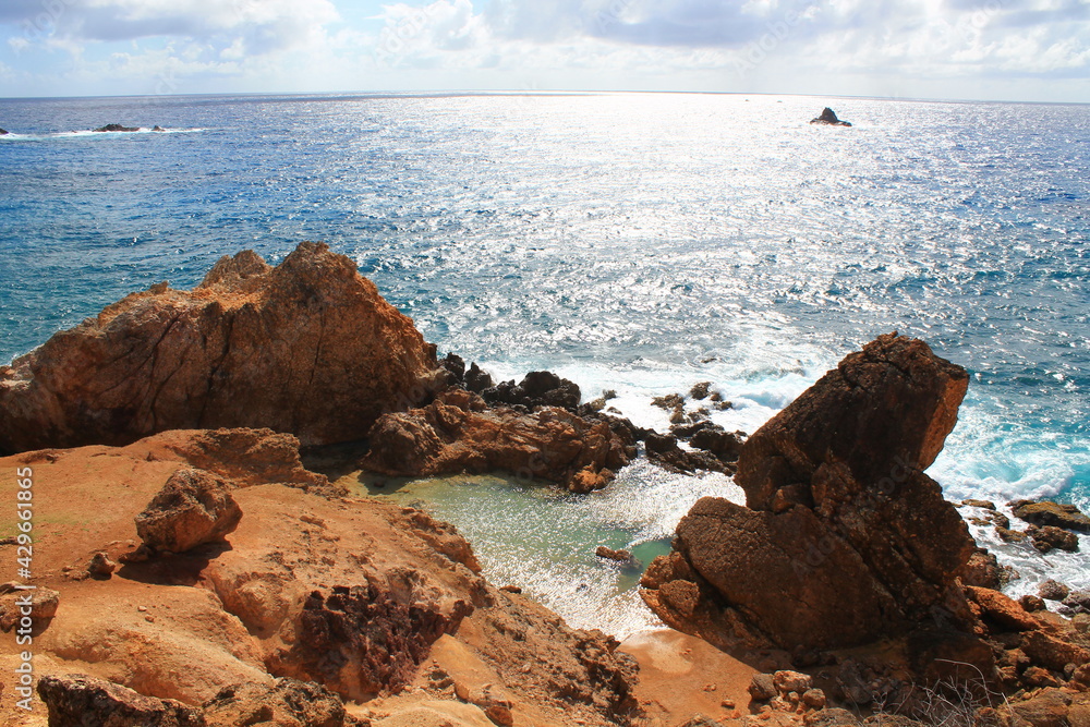 Saint Barthélemy, French West Indies | Tidal pools, Grand Fond natural pool Saint Barthélemy, French West Indies | Tidal pools, Grand Fond natural pool
