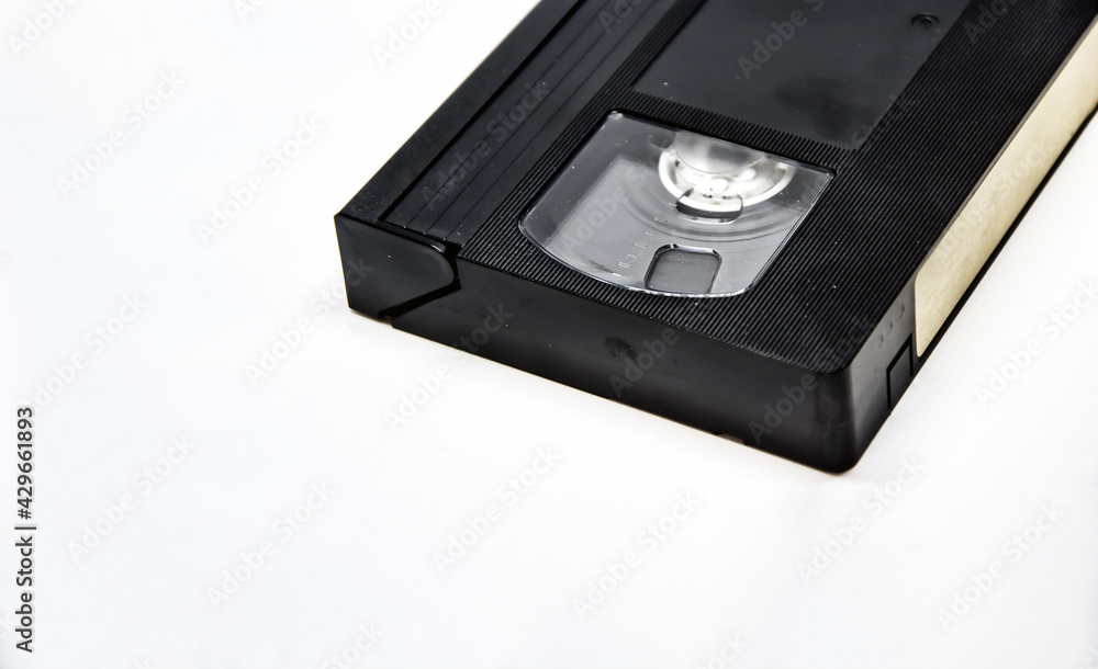 Close-up view of a VHS format videotape Close-up view of a VHS format videotape