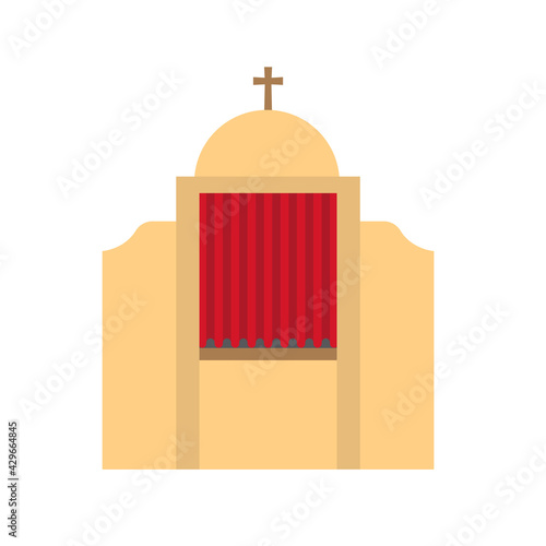 confessional religion icon- vector illustration