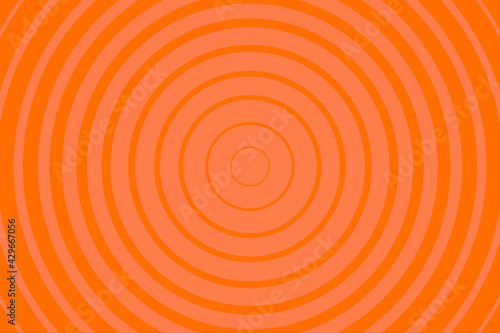 Orange Radiating concentric Circle Pattern Background. Vibrant Radial geometric Vector Illustration