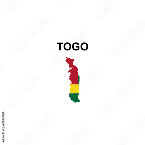 maps of Togo icon vector  sign symbol