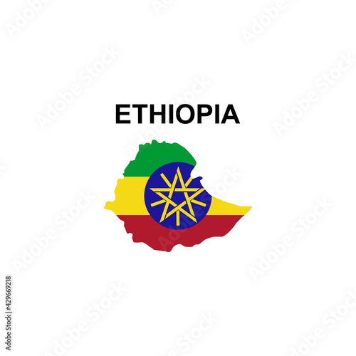 maps of Ethiopia icon vector  sign symbol