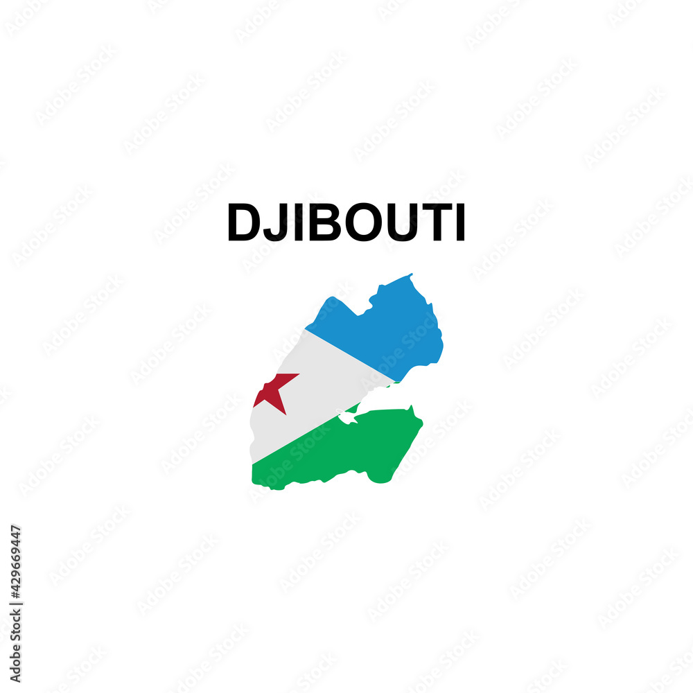 maps of Djibouti icon vector  sign symbol