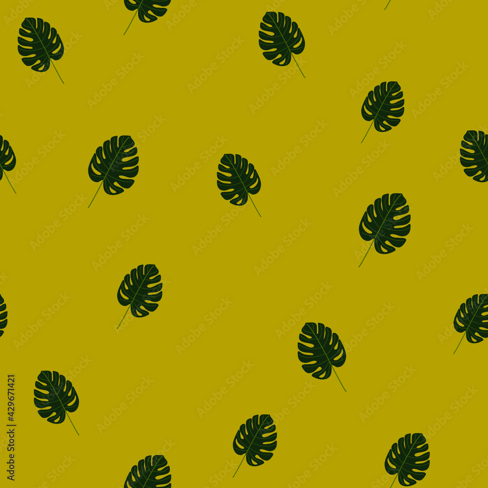 Tropical palm leaves seamless pattern. Jungle background Tropical palm leaves seamless pattern. Jungle background