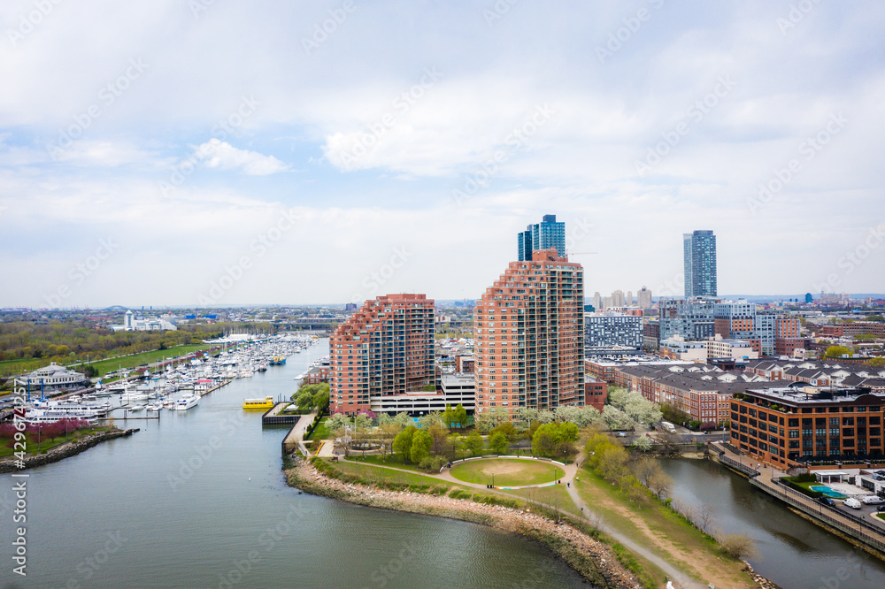 Obraz premium Aerial of Jersey City New Jersey 