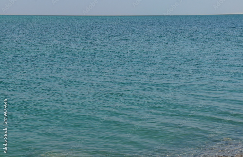 The blue surface of the Dead sea The blue surface of the Dead sea