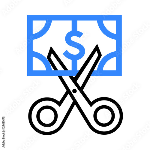 Cost Cutting money vector Icons