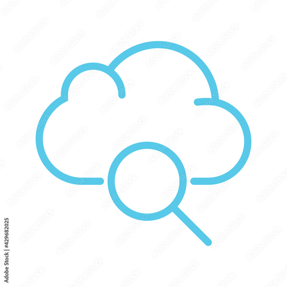 Cloud computing icon illustration design