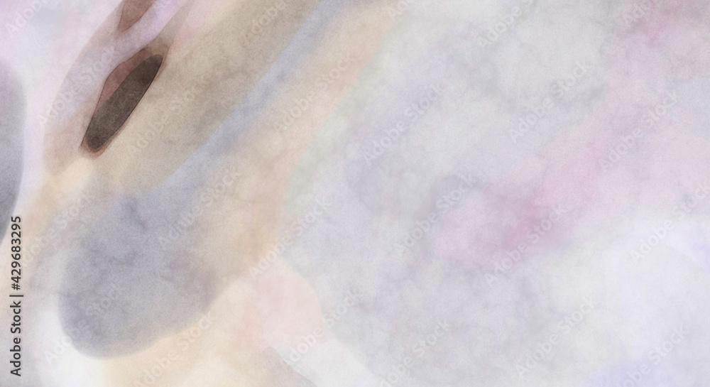 Fototapeta premium Modern painting of soothing brush strokes resembling alcohol inks. Watercolor abstract painting with pastel colors for poster, wall art, banner, card, book cover or packaging.