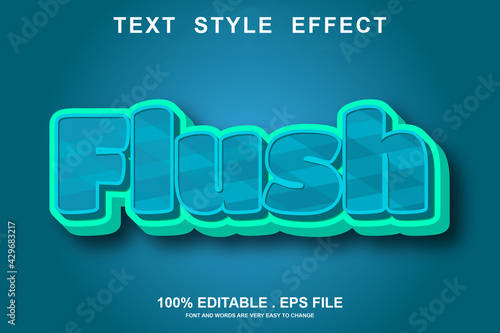 flush text effect editable