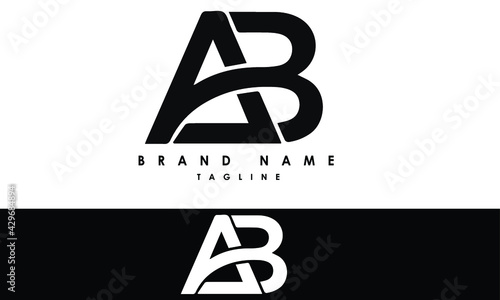 Alphabet letters Initials Monogram logo AB, BA, A and B