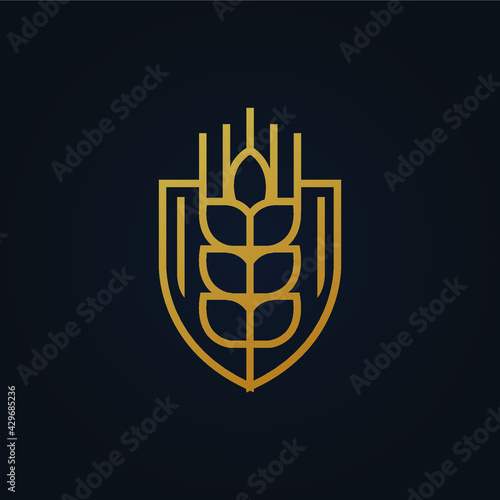 Wheat Vector Logo Concept Design