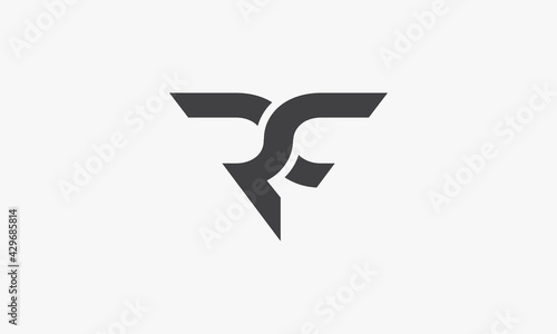 RC letter logo concept isolated on white background