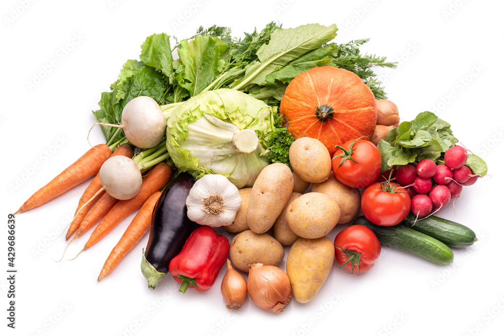 vegetables on a white background. isolate vegetables on a white background. isolate