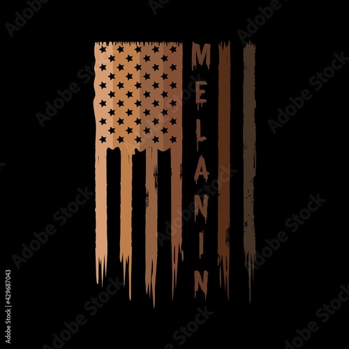 Melanin black african american vector illustration - black lives matter - Melanin african american vector illustration