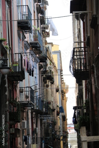 Narrow dark alley in Naples, Italy © ClaraNila