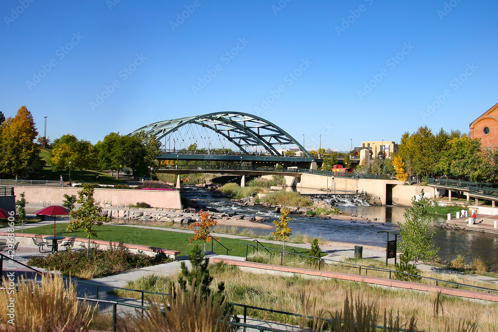 South Platte River Valley Denver Confluence Park with Cherry Creek