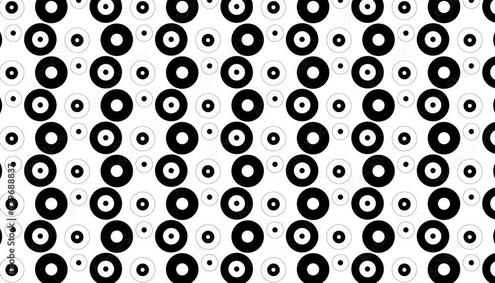 Abstract pattern of black and white circles
Abstract pattern of black and white circles